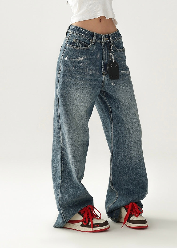 Straight wide denim pants / AS1220