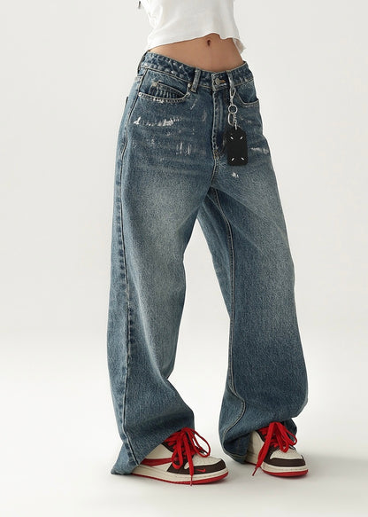 Straight wide denim pants / AS1220