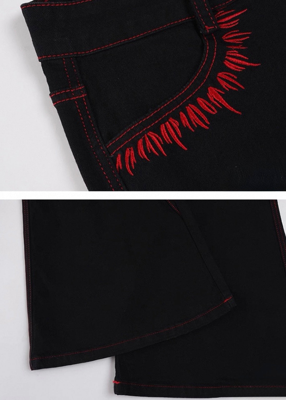 フレアステッチデニムパンツ/ VO1258