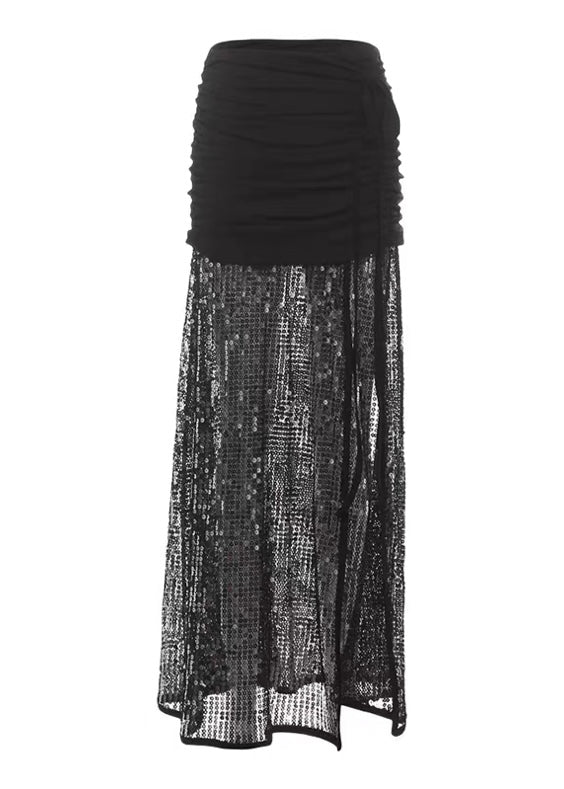 スパンコールミディスカート / VO1312