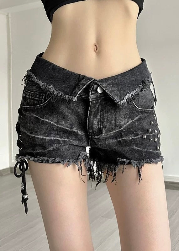 ダメージデニムスタッズショートパンツ / VO1179