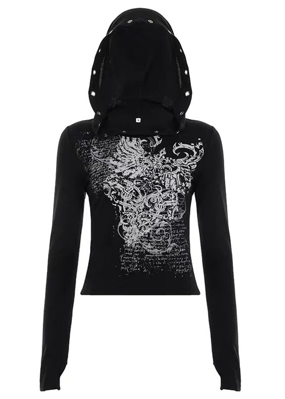 リベットプリントフーディー / vo1282