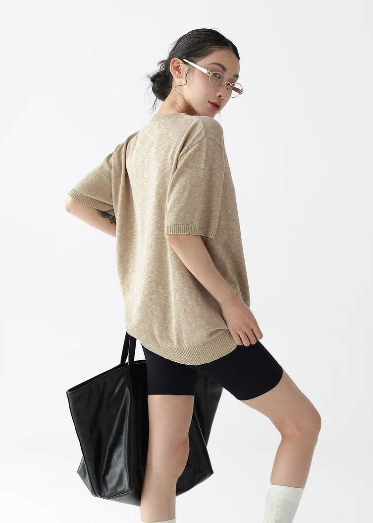 Simple knit comfort T-shirt / AS1249
