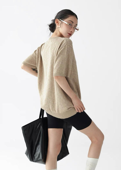 Simple knit comfort T-shirt / AS1249