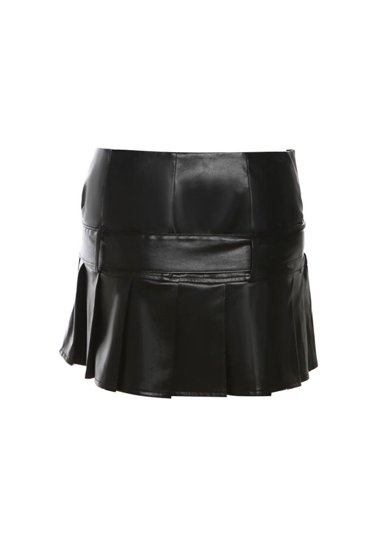 ベルト付きPUレザープリーツスカート / VO1207