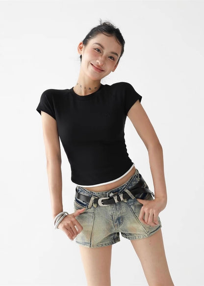 Slim fit short T-shirt / AS1289
