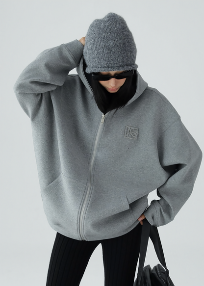 hooded zipper sweatshirt / AS1138