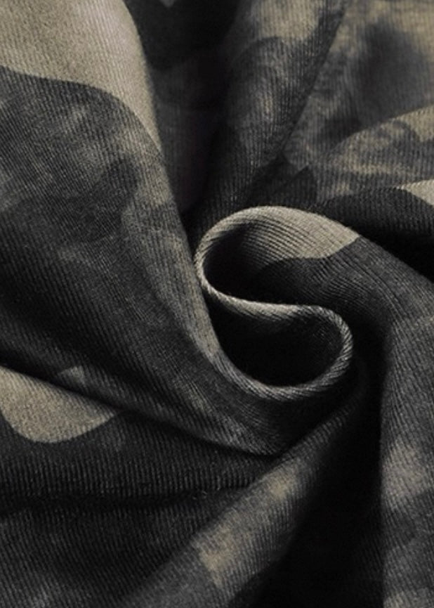 フード付き迷彩柄ダブルジップジャケット / VO1228