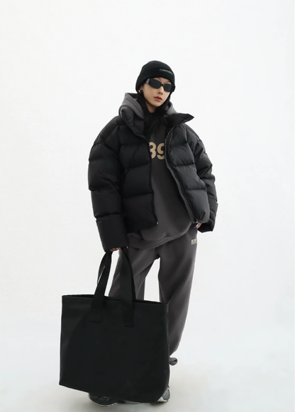 stand collar short down jacket / AS1164