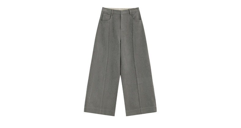 Loose casual chenille wide leg pants / AS1146 