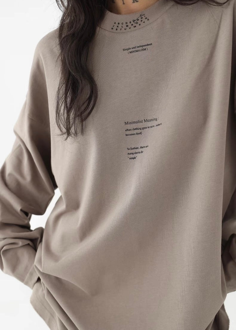 Mid-neck pullover shirt / AS1276
