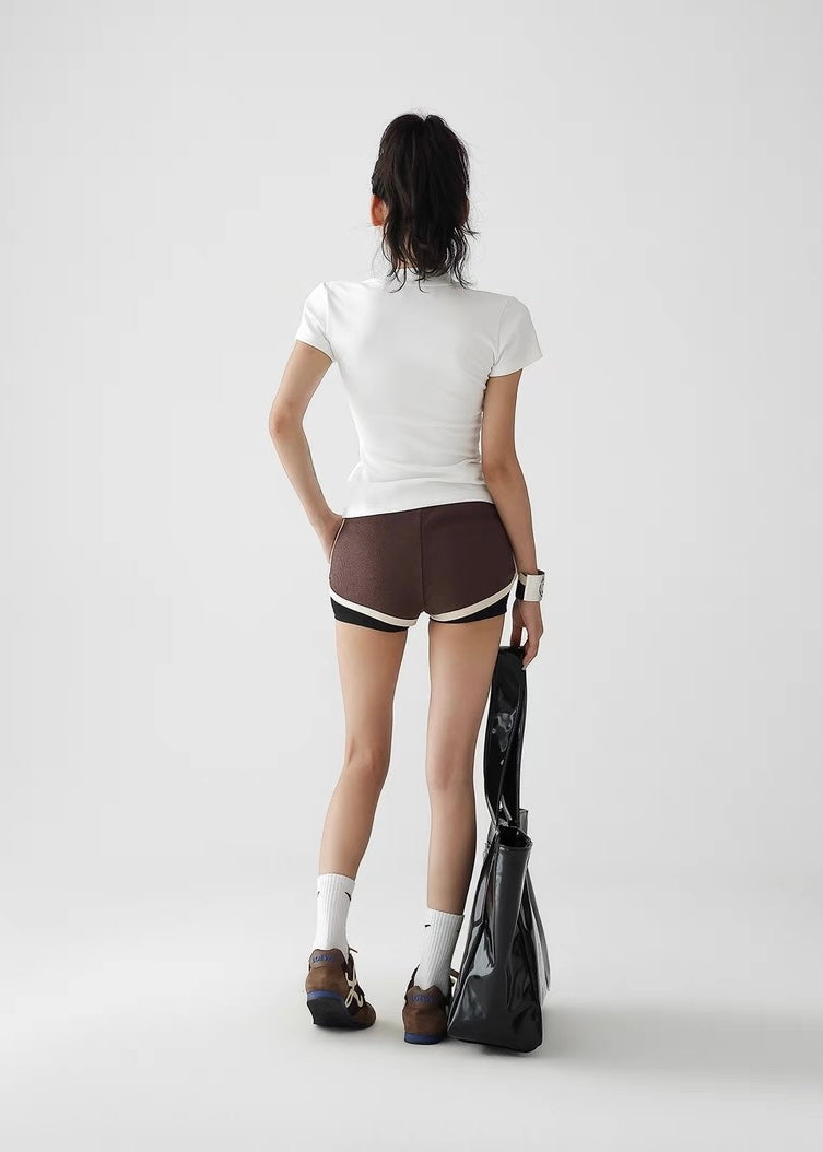 Two-piece casual fit short hot pants / AS1284