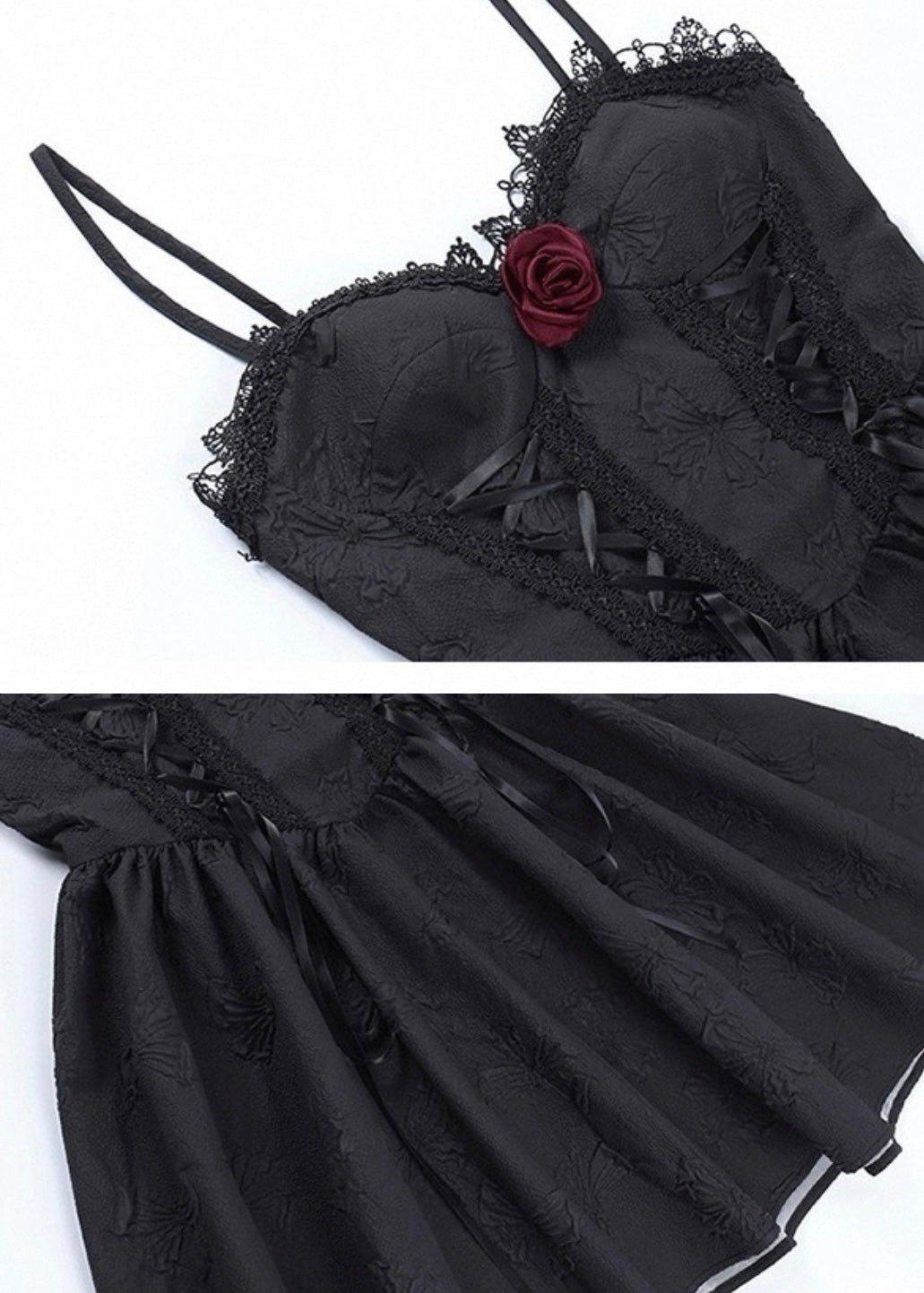 レースアップローズワンピース / VO1232