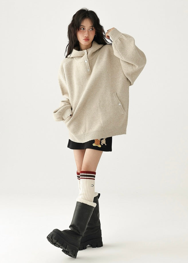 turtleneck pullover hoodie / AS1183 