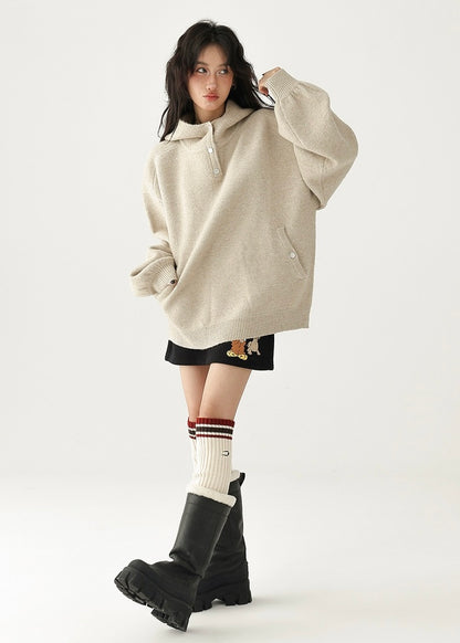 turtleneck pullover hoodie / AS1183 