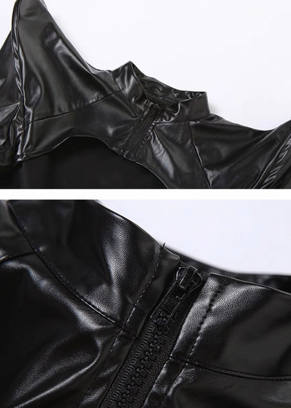 PUレザーアーマーショルダートップス / VO1246