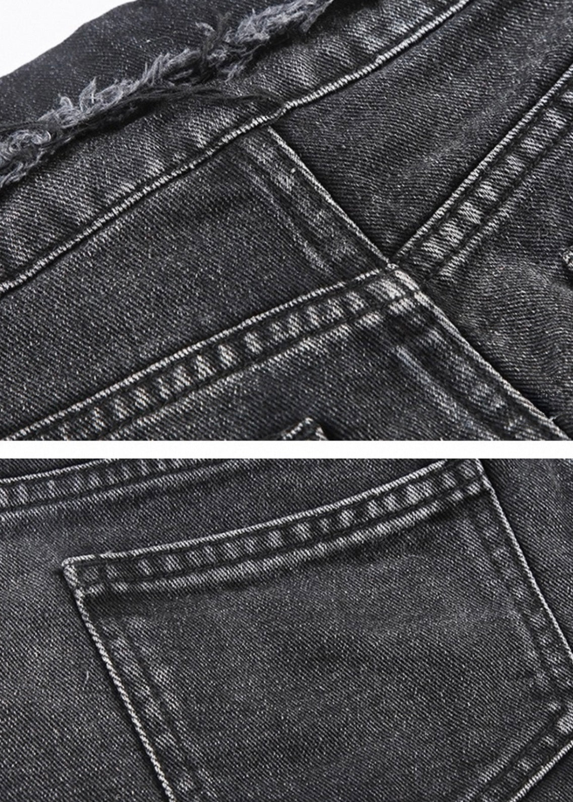 ダメージデニムスタッズショートパンツ / VO1179