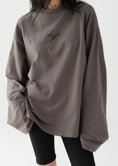 Fake Two Piece Slim T-Shirt & Loose Long Sleeve T-Shirt / AS1238