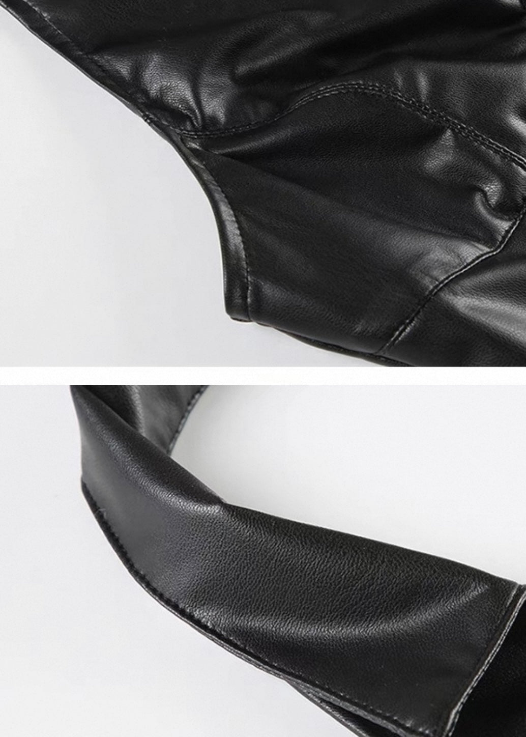 PUレザーバックレスジッパーベスト / VO1247