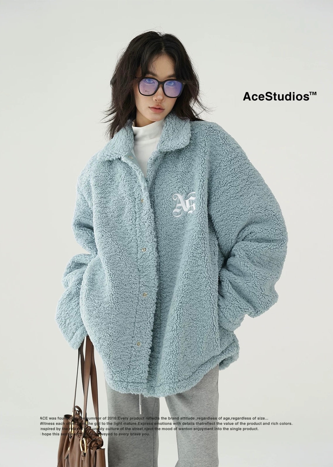Padded jacket with lambswool embroidery / AS1163 