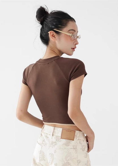 Slim fit short T-shirt / AS1289