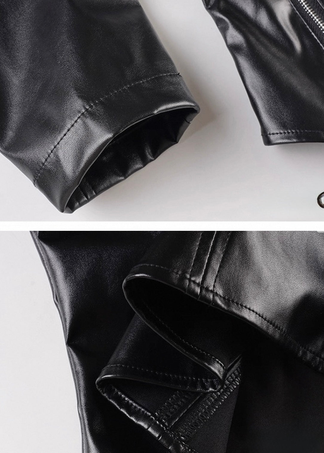 スタンドカラーPUショートジャケット / vo1297