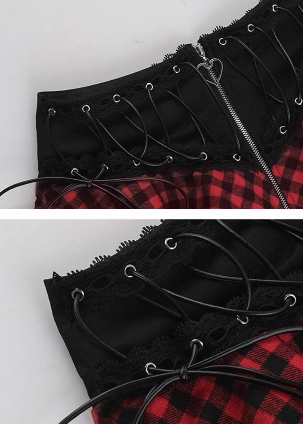 チェック柄フリルミニスカート / VO1208