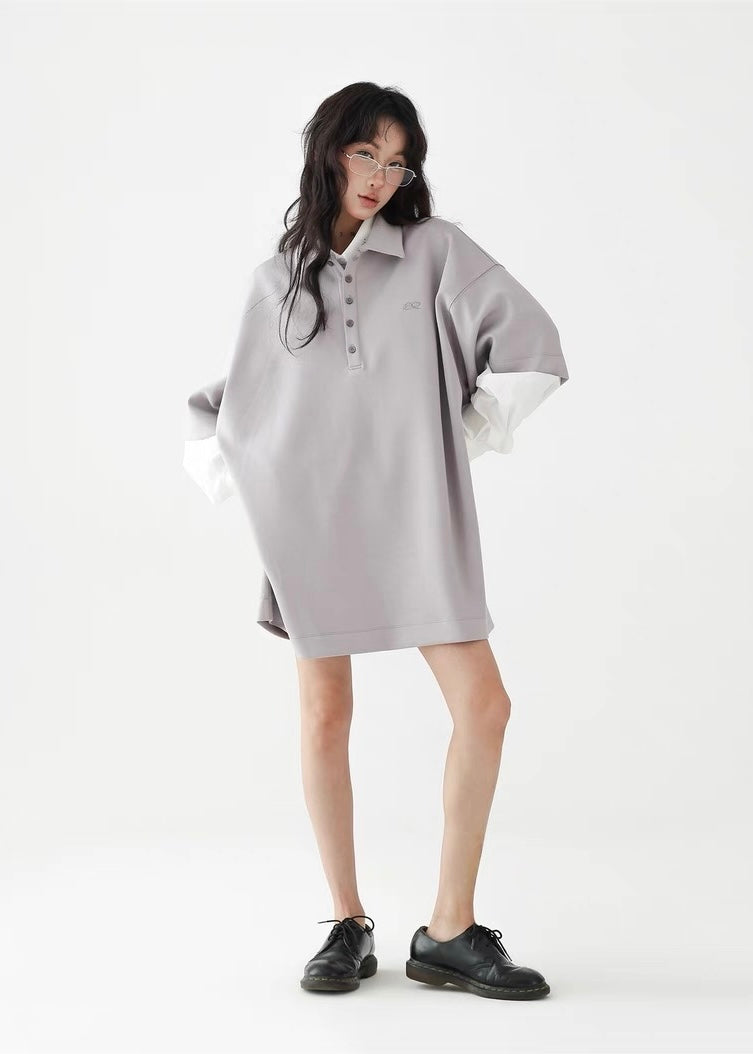 Casual loose half sleeve polo shirt / AS1268
