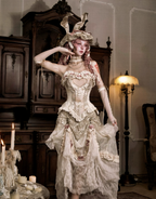 Basel French Elegant Long Tailored Skirt Set / DR02