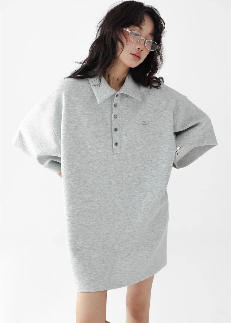 Casual loose half sleeve polo shirt / AS1268