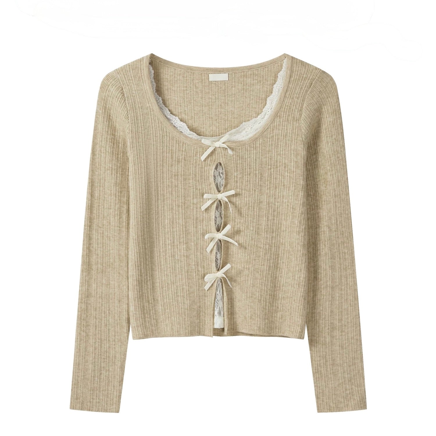 レースリボンニットトップス / vo1292