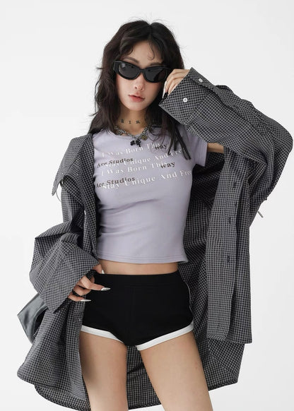 Slim fit cropped top / AS1247