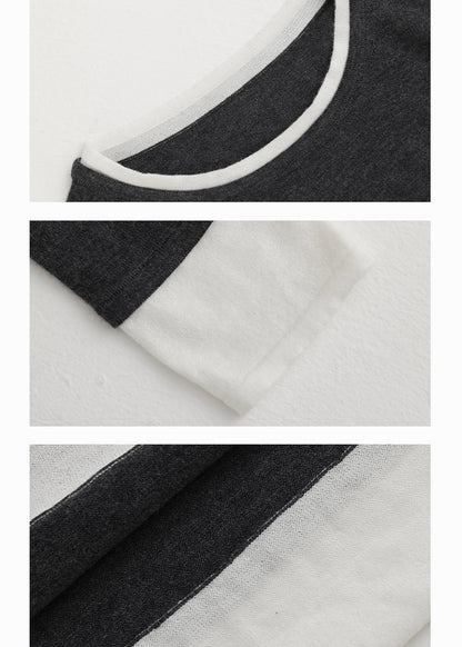 Patchwork long sleeve T-shirt / AS1221