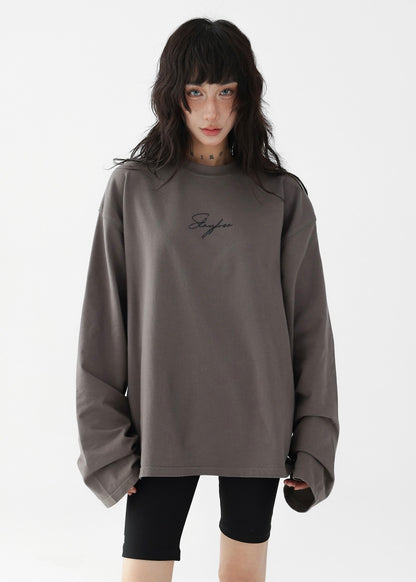 Fake Two Piece Slim T-Shirt & Loose Long Sleeve T-Shirt / AS1238