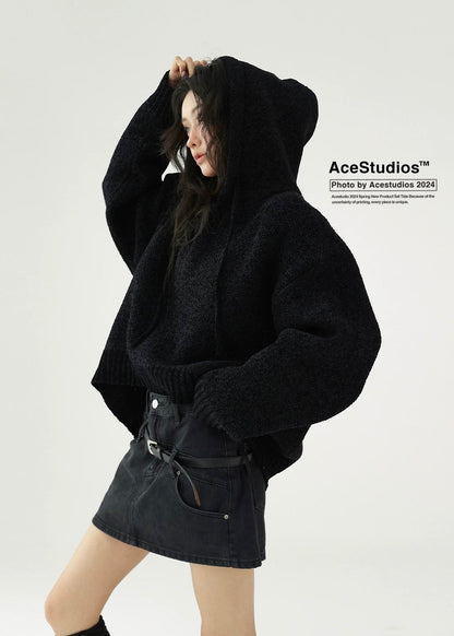 hooded knit pullover / AS1156 