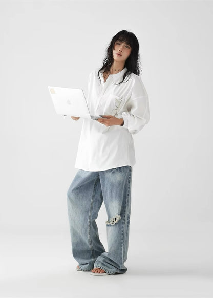 Loose long sleeve pullover / AS1297