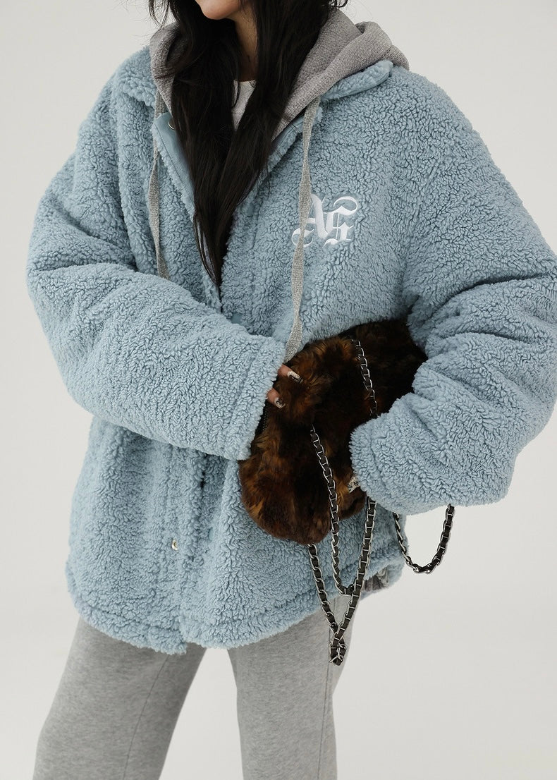 Padded jacket with lambswool embroidery / AS1163 