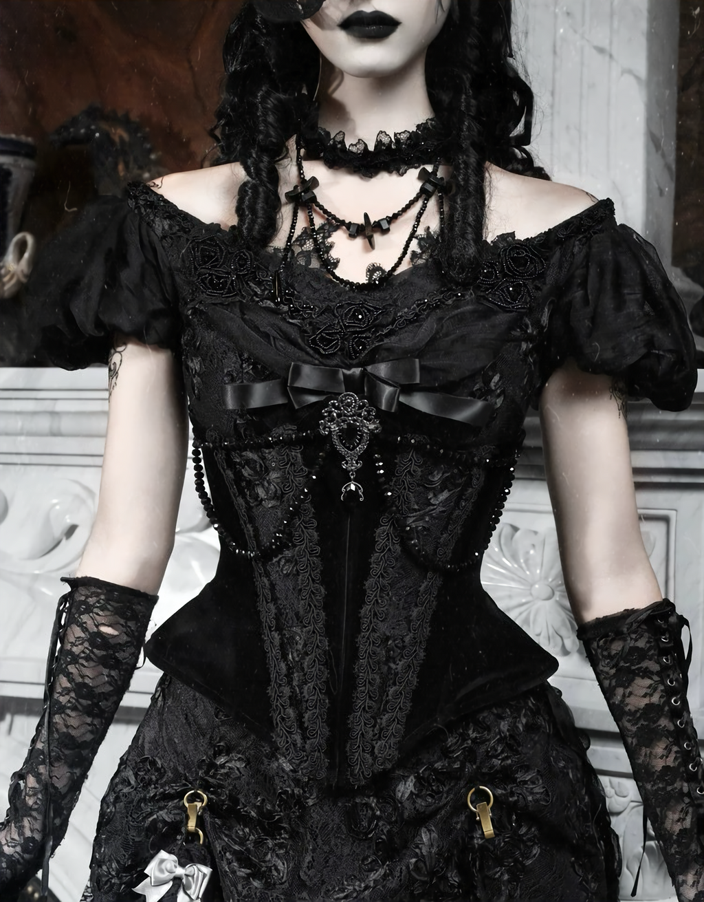 Goth Fishbone Corset / NC02