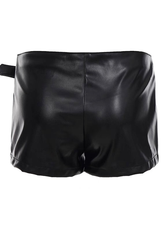 ダブルベルトPUレザーショーツ / VO1318