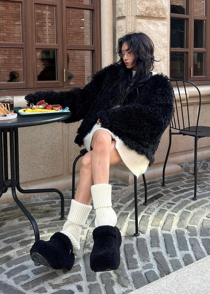 american retro fur jacket / AS1153 