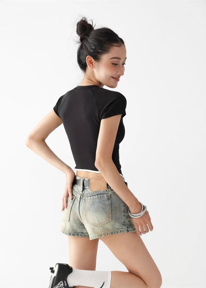 Slim fit short T-shirt / AS1289