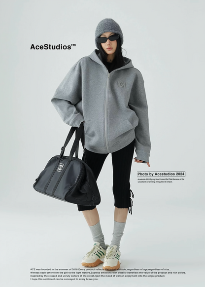 hooded zipper sweatshirt / AS1138