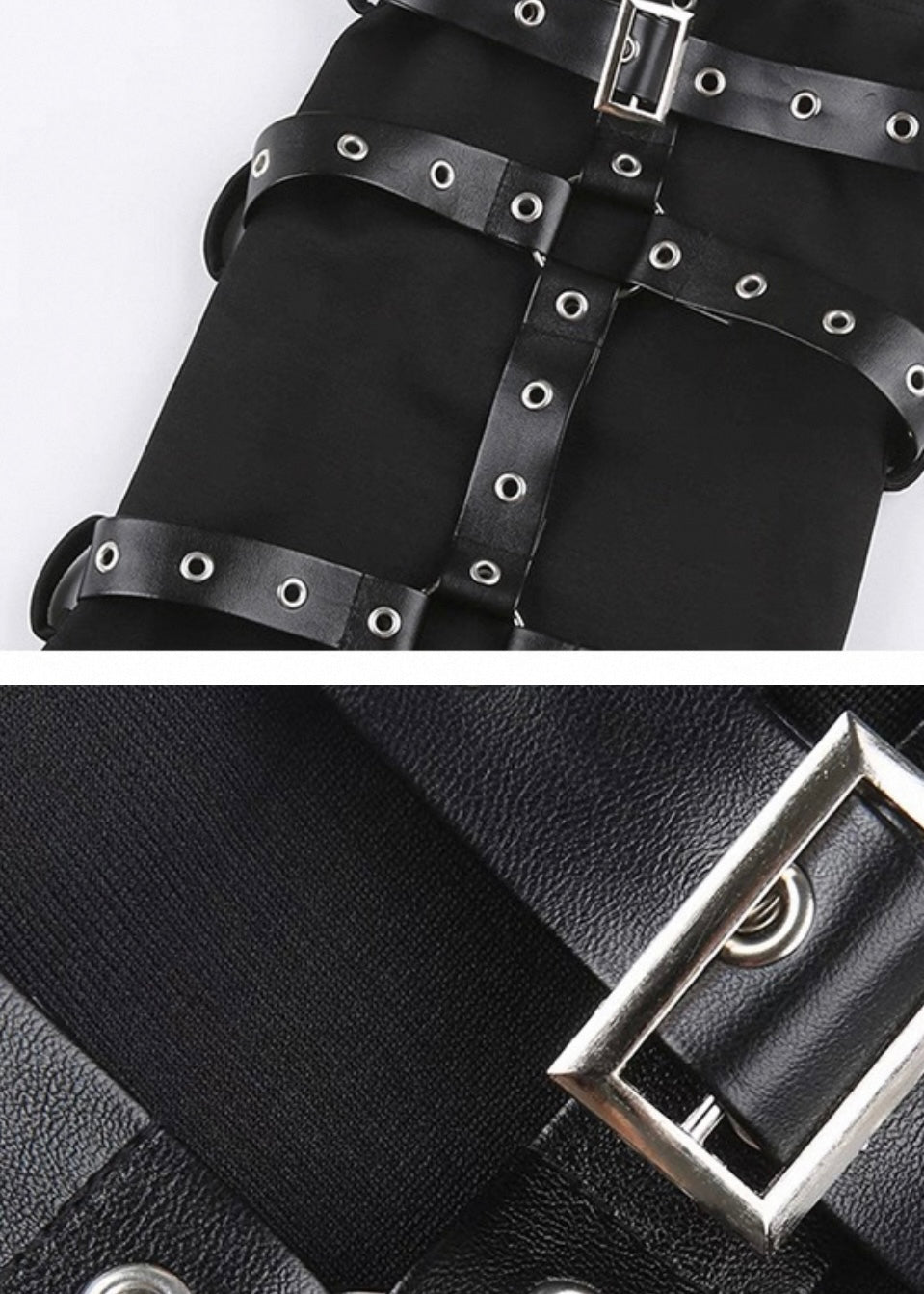 PUレザーベルトレッグウォーマー / VO1181