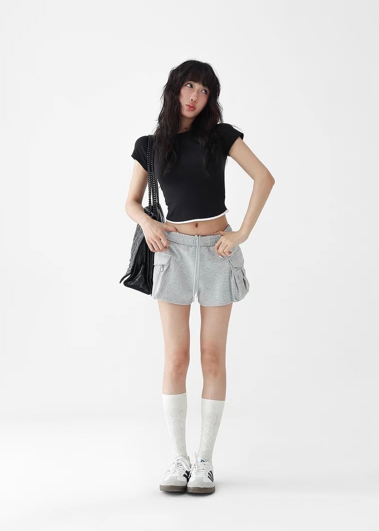Sweat wide leg shorts / AS1250