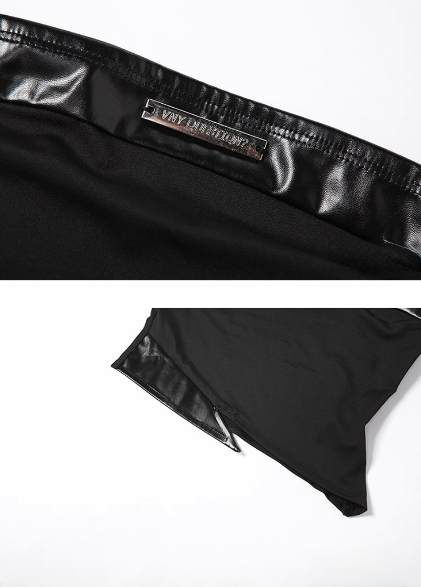 PUレザーヘムバンドゥトップ / VO1107