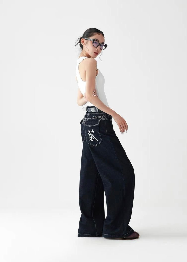 American retro wide leg pants / AS1248