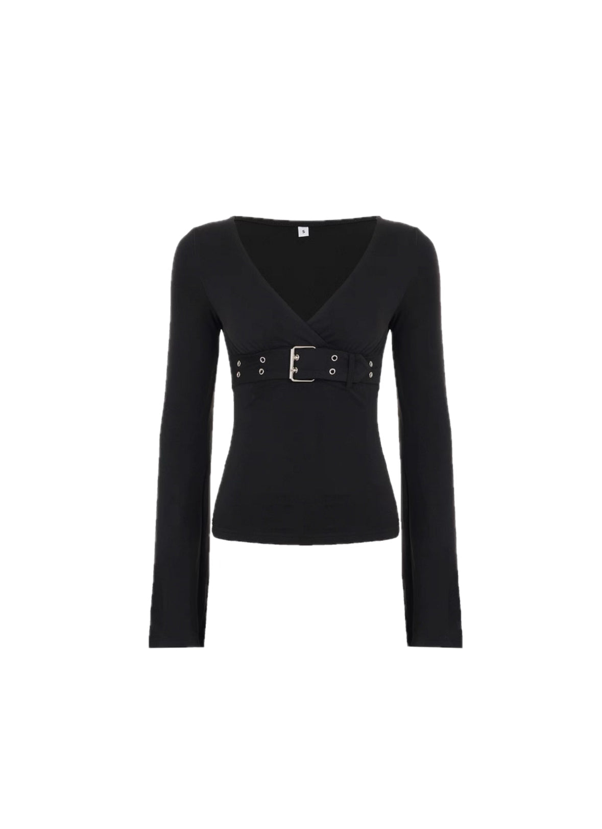 バックルデザイン長袖シャツ / VO1262