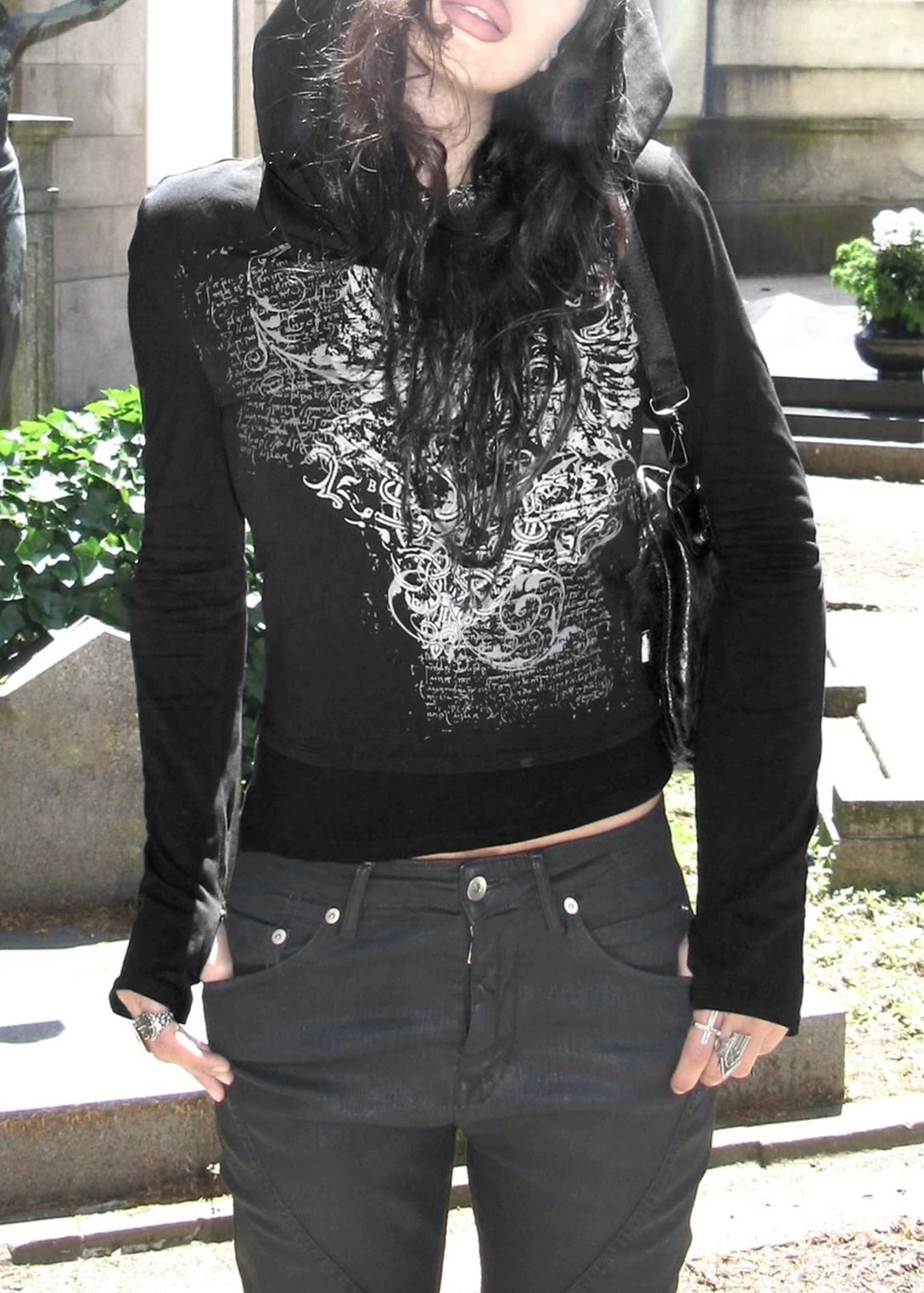 リベットプリントフーディー / vo1282