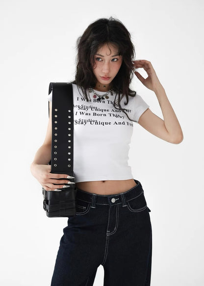 Slim fit cropped top / AS1247