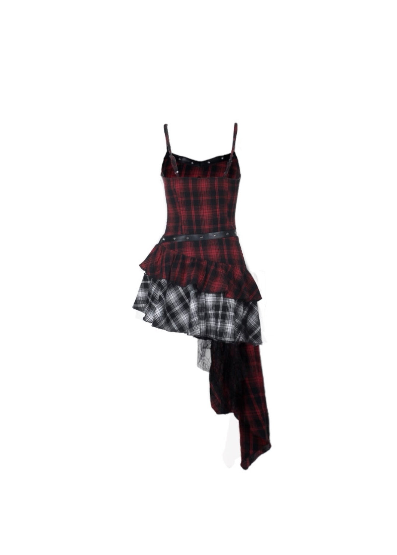 チェック柄イレギュラーワンピース / VO1215